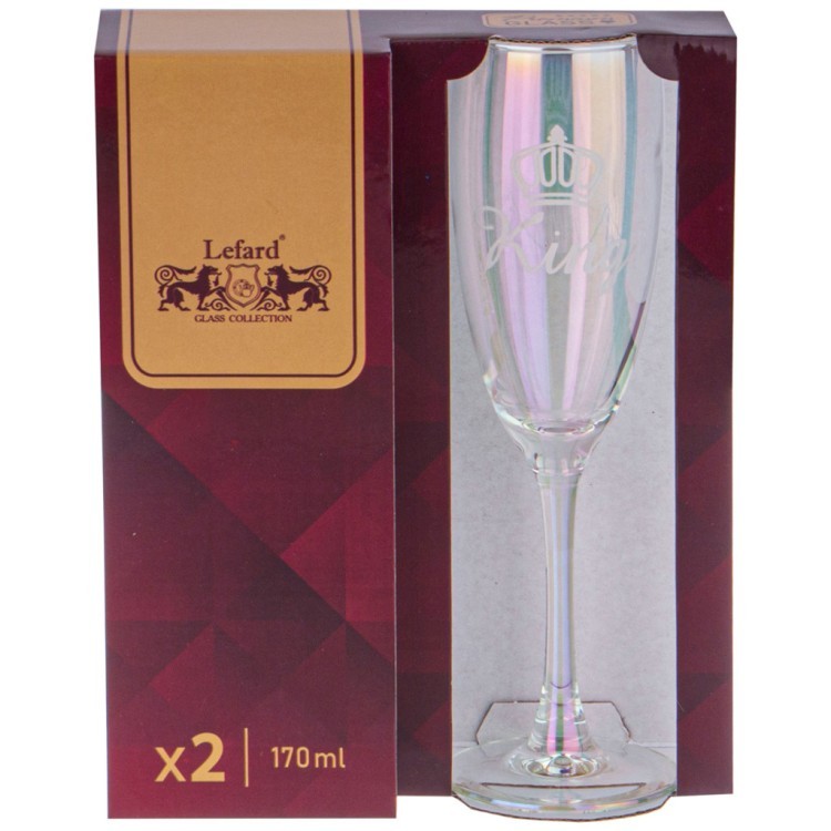 Набор бокалов из 2-х шт.  "король и королева" 170 мл 6,3*6,3*20,5см Lefard (194-892)