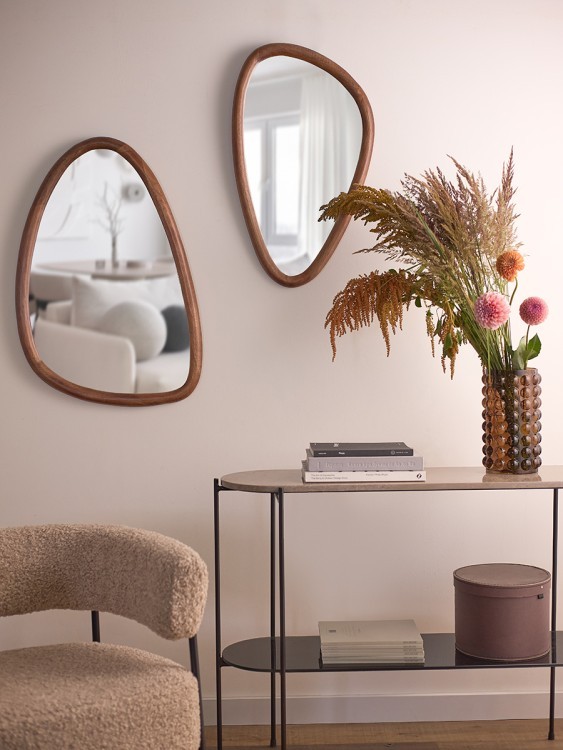 Зеркало настенное torhill, 55х78 см, коричневое (79221)