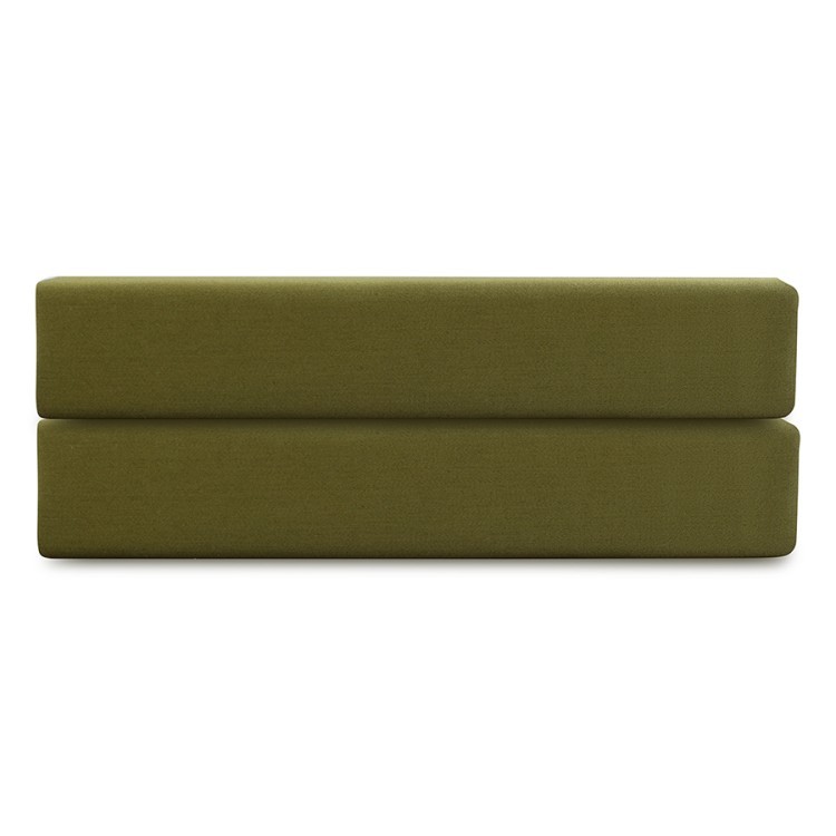 Простыня на резинке из премиального сатина светло-серого цвета из коллекции essential, 200х200х30 см (79851)