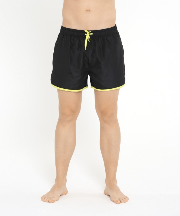 Шорты для плавания 25DEGREES Station Black/Lime, полиэстер (2114163)