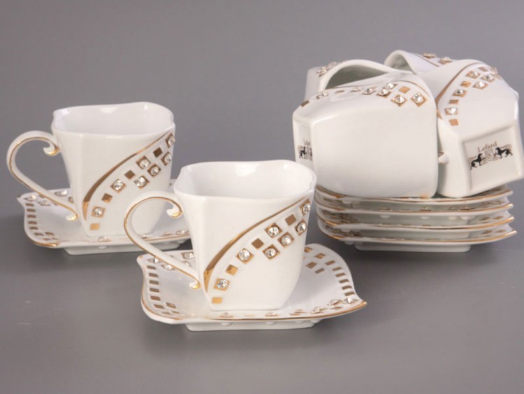 Чайный набор на 6 персон 12 пр. 200 мл. Porcelain Manufacturing (449-221) 