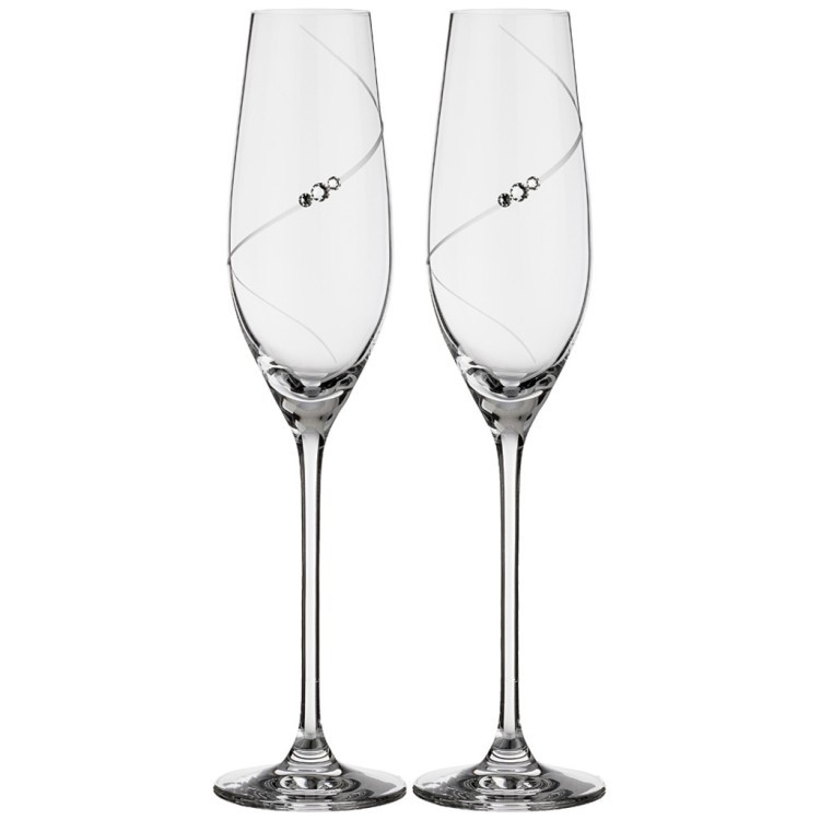Набор бокалов для шампанского из 2 штук "силуэт" 220 мл Diamant (681-101)