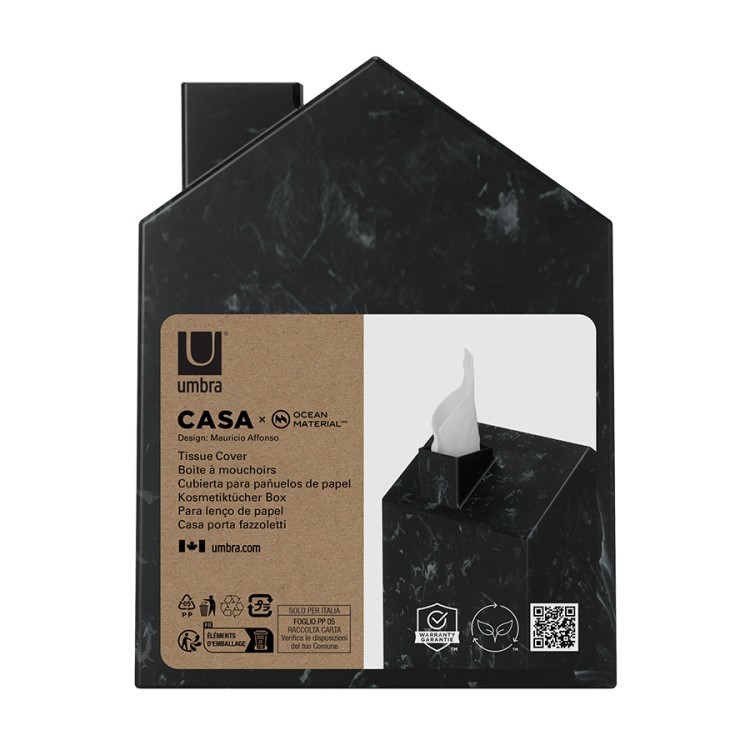 Бокс для салфеток casa, черный (80441)