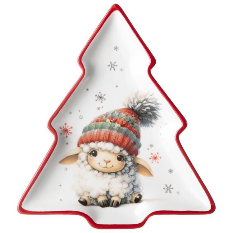 Блюдо lefard "с новым годом!" в форме елки 23*20,2*2,2 см. (358-2435-11) 