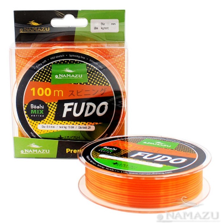 Леска Namazu Fudo, 100 м, 0,5 мм, до 18,46 кг, оранжево-желтая NF100-0,5 (71066)