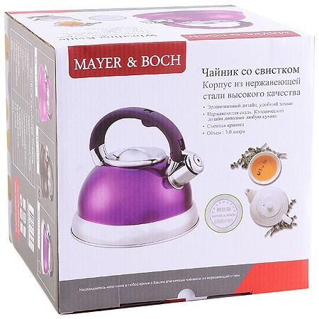 Чайник 3л нерж/сталь со свистком Mayer&Boch (31213) Чайник 3л нерж/сталь со свистком Mayer&Boch (31213)