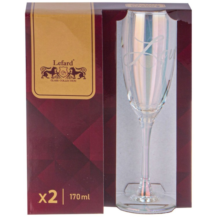 Набор бокалов из 2-х шт.  "любовь" 170 мл 6,3*6,3*20,5см Lefard (194-893)