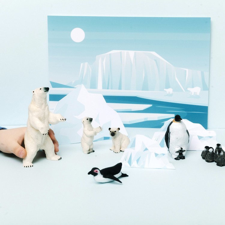 Фигурки игрушки серии "Мир морских животных": Акула, касатка, осьминог, рыба-клоун, морской леопард, морской дракон (набор из 6 фигурок животных) (ММ203-022)
