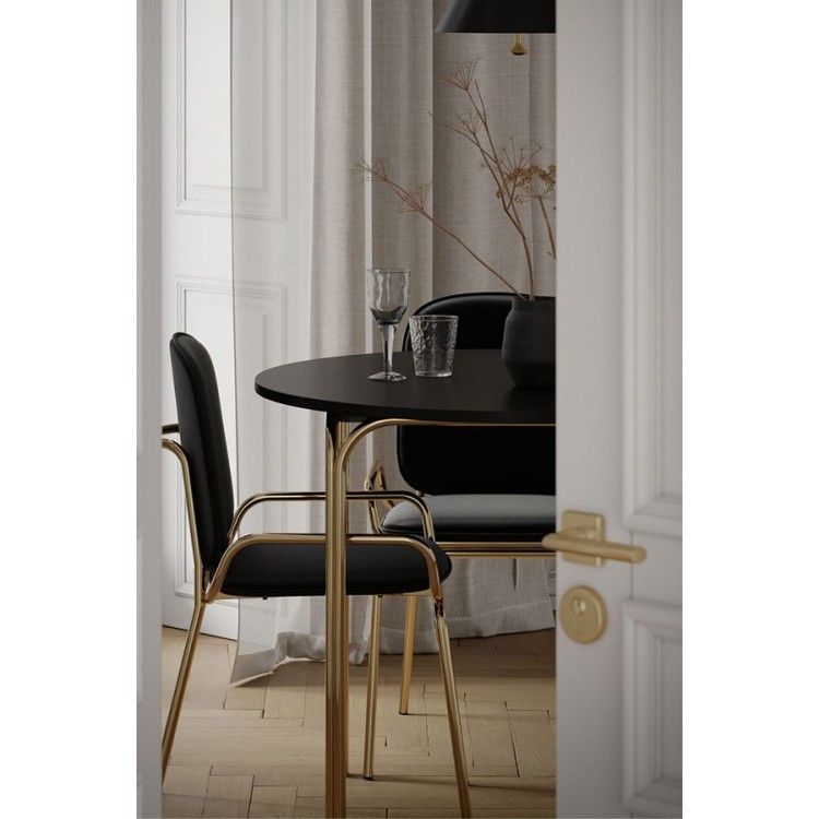 Столик кофейный ror, D50 см, латунь/черный (75278)