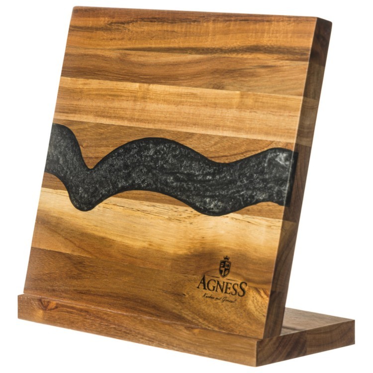 Набор ножей agness на деревянной подставке с магнитным держателем, 5 предметов Agness (911-788)