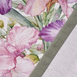 Дорожка "ирисы" 45х145см, 100% хлопок,твил c пропиткой белый Lefard (850-743-3)