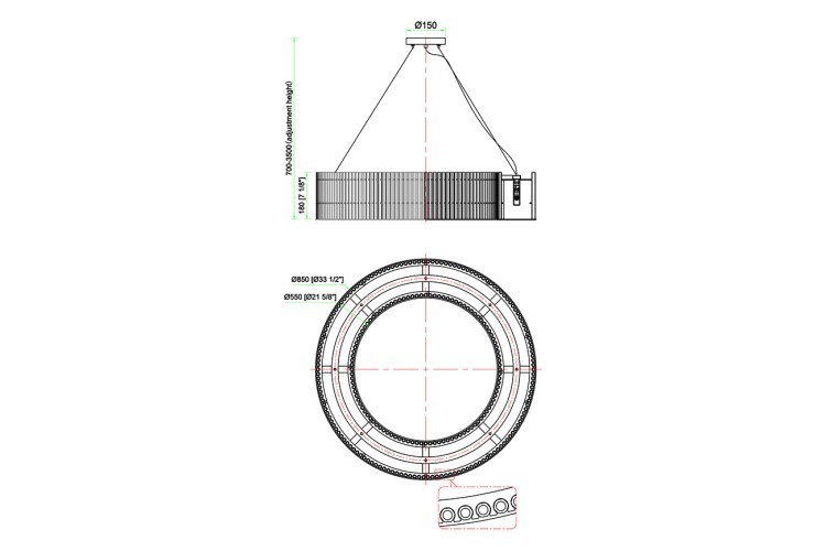 Люстра подвесная никель/стекло прозрач. d85*h150см (TT-00013038)