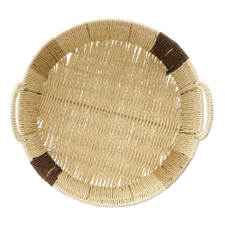 Корзина плетеная круглая bodhran chocolate из коллекции ethnic, размер l (77219)