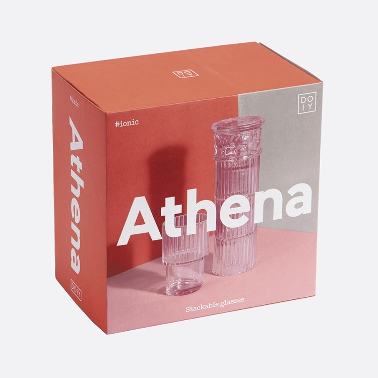 Набор из 4-х стаканов athena, розовые (75739)