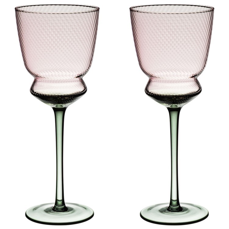 Набор бокалов для вина "twist & shine" green, 2 шт/380 мл Lefard (687-024)