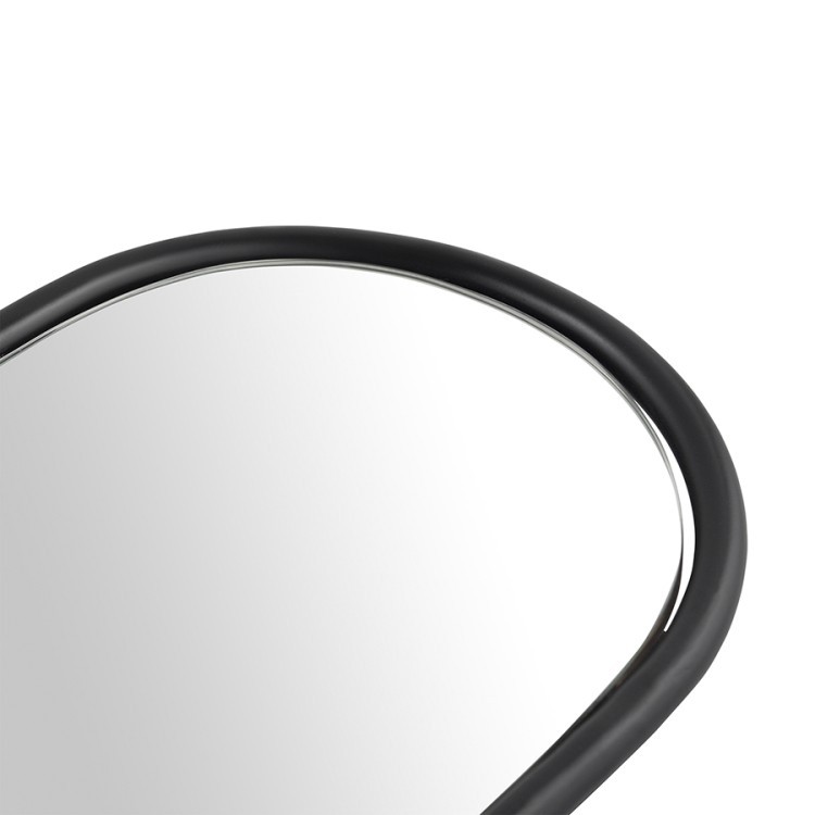 Зеркало настенное с полкой yens, черное (78200)