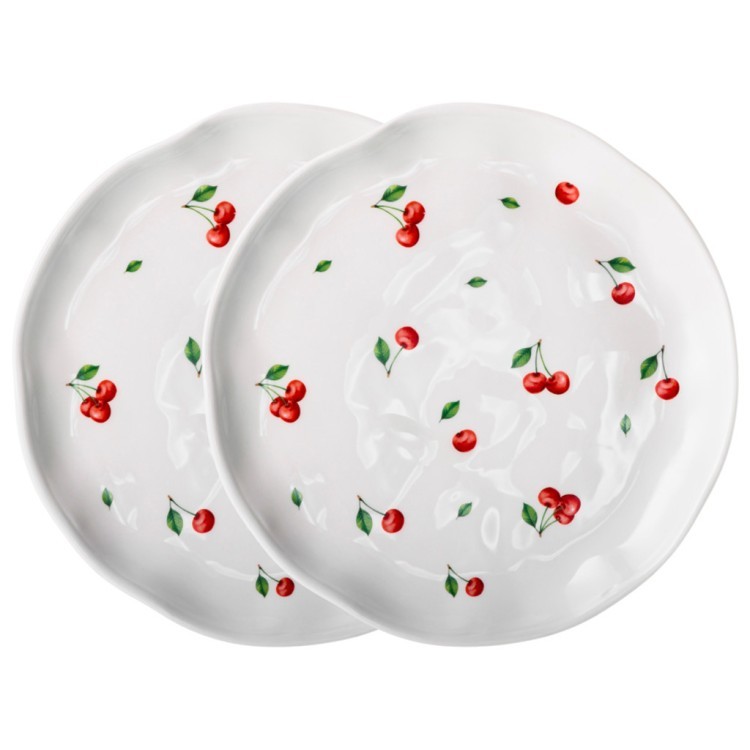 Набор тарелок закусочных lefard "cherry" 2 шт. 21*21,5*2,5 см Lefard (358-2344)
