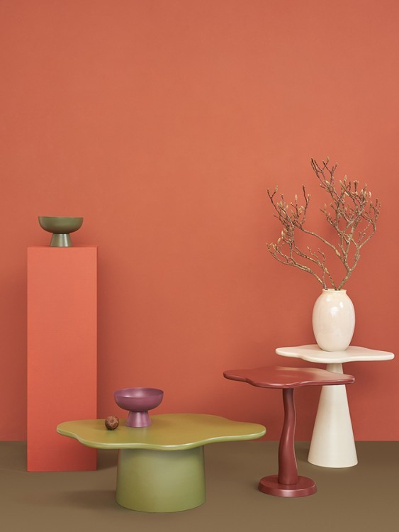 Столик приставной fluid, 56х49 см, сепия (78644)