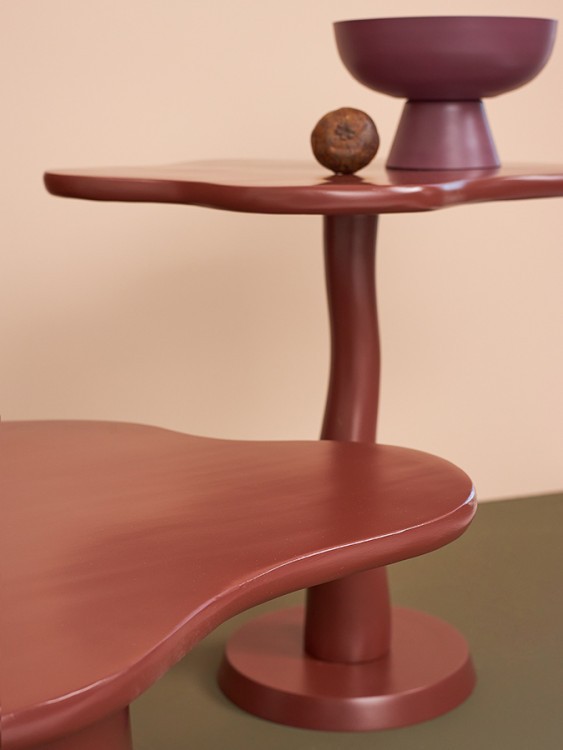 Столик приставной fluid, 56х49 см, сепия (78644)