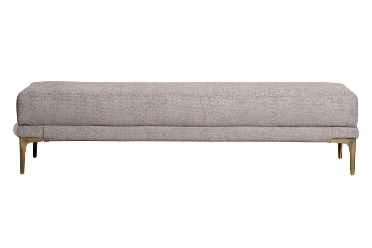 Банкетка Прима(Prima) 160 на метал опорах коричневая Natur-KOR 40*160*40см (TT-00017011)