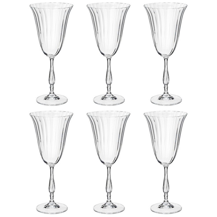 Набор бокалов для вина "fregata optic" из 6шт 350мл Crystal Bohemia (669-411)