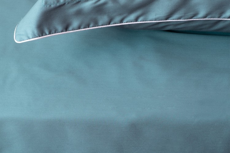 Простыня на резинке сатин зеленый 160*200*30 (TT-00014168)