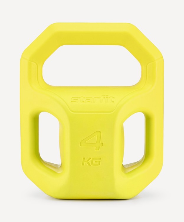 Гиря пластиковая Starfit DB-505, 4 кг, желтый (2113751)