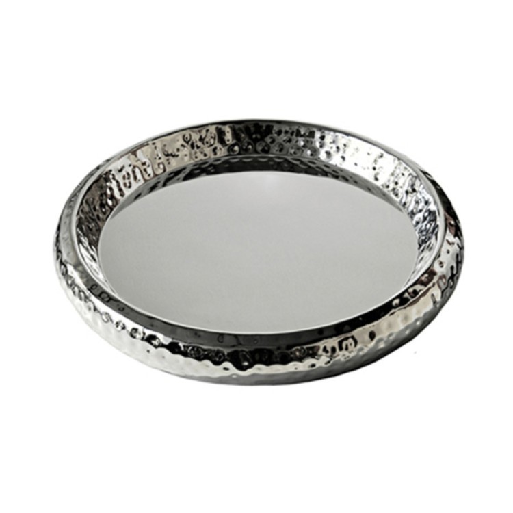 Поднос 1021-L, 58, сталь, Shiny Nickel, ROOMERS FURNITURE