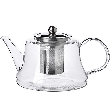 Заварочный чайник 3пр 850мл стек н/с LR (60077)