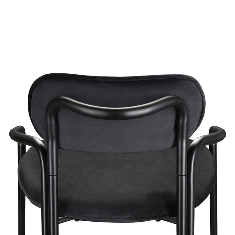 Стул полубарный ror, round, велюр, черный/черный (74451)