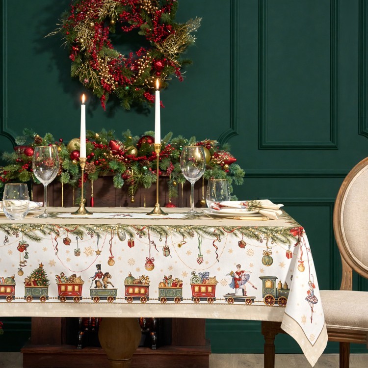 Скатерть "щелкунчик" 140х180см бежевый,100%хлопок , твил Lefard (850-757-2)