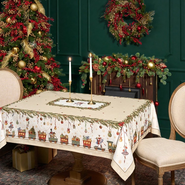 Скатерть "щелкунчик" 140х180см бежевый,100%хлопок , твил Lefard (850-757-2)