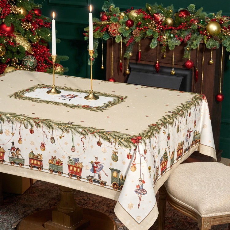 Скатерть "щелкунчик" 140х180см бежевый,100%хлопок , твил Lefard (850-757-2)