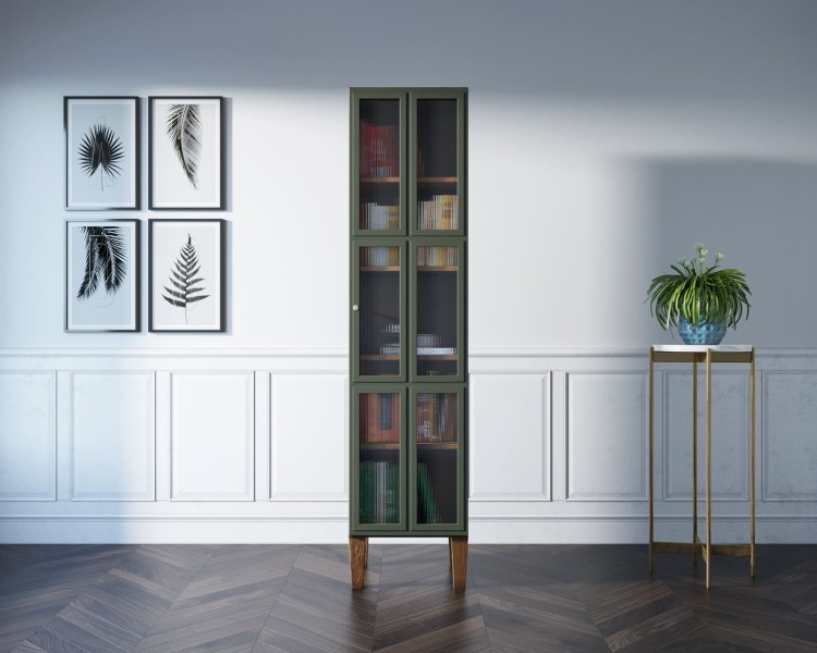 Шкаф одностворчатый Andersen с рифлеными стеклами арт AN13 AN13-ET