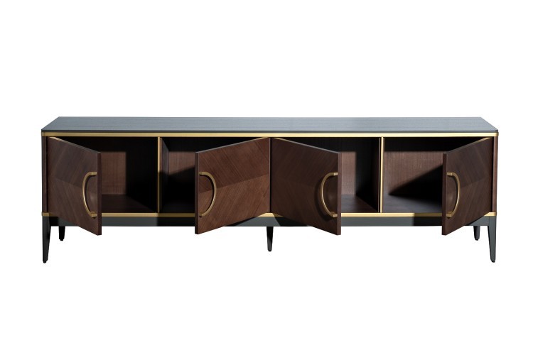 Тумба под TV 4-х дверная шпон 200*58*40см (TT-00016522)