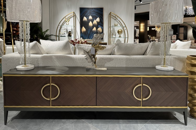 Тумба под TV 4-х дверная шпон 200*58*40см (TT-00016522)