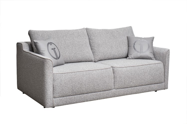 Диван Портофино(Portofino) 200 двухм раскл с кантом букле серый Orso-Ser+Enzo902 (TT-00017014)