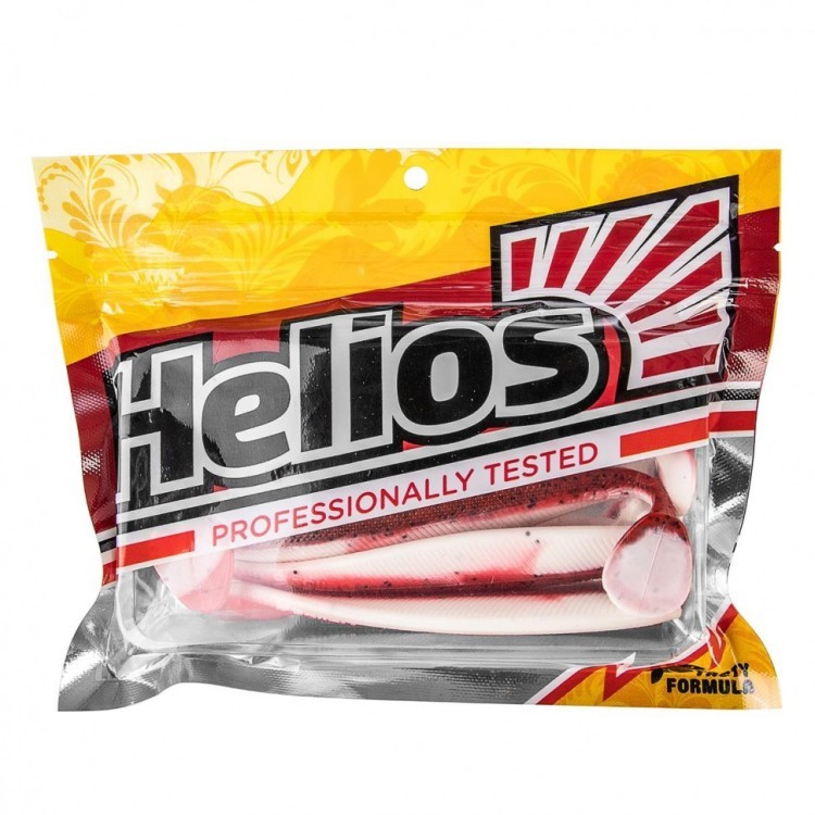 Виброхвост Helios Trofey 5.5"/14 см, цвет Red & White 4 шт HS-25-003 (77862)