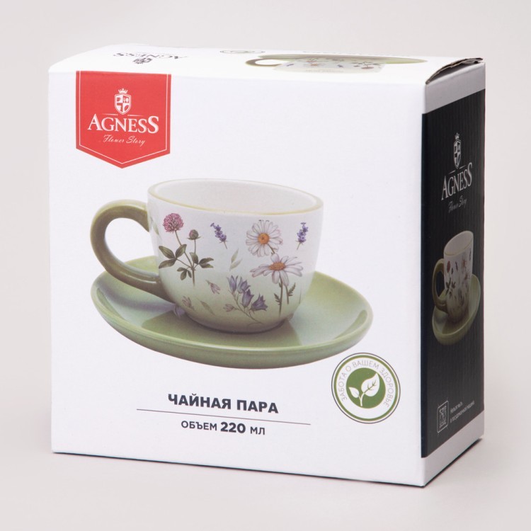 Чайная пара agness "flower story" 15*7 см 220 мл Agness (358-2178) Чайная пара agness "flower story" 15*7 см 220 мл Agness (358-2178)