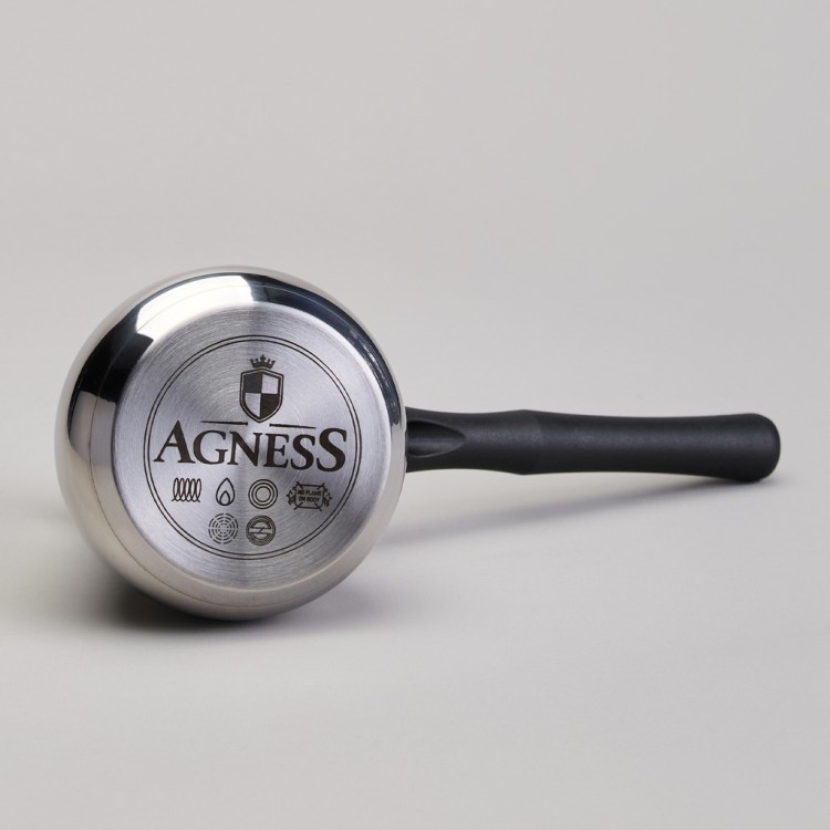 Турка agness, 350мл, нерж.сталь, термоаккумулирующее дно, индукция Agness (914-311) Турка agness, 350мл, нерж.сталь, термоаккумулирующее дно, индукция Agness (914-311)