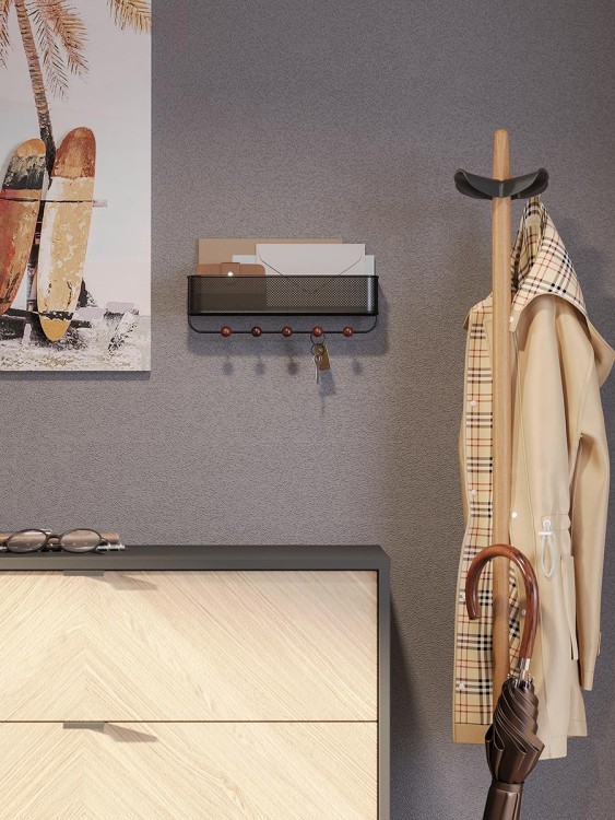 Вешалка подвесная estique, черная/орех (71807)