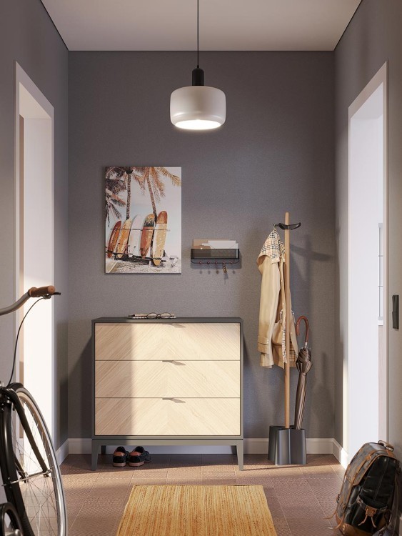 Вешалка подвесная estique, черная/орех (71807)