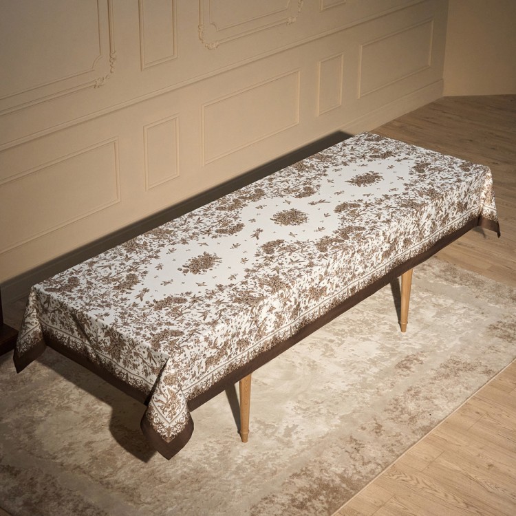 Скатерть "rich garden" 140х300см ,белый ,100% хлопок ,твил с пропиткой Lefard (850-754-22)