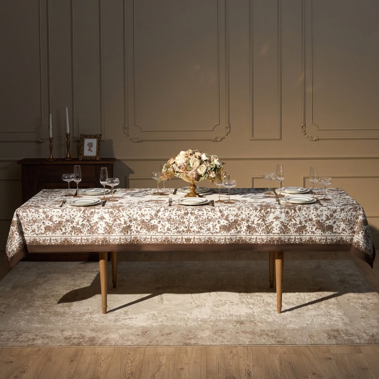 Скатерть "rich garden" 140х300см ,белый ,100% хлопок ,твил с пропиткой Lefard (850-754-22)