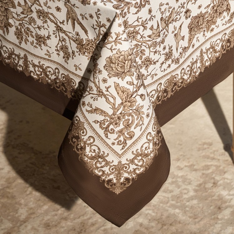 Скатерть "rich garden" 140х300см ,белый ,100% хлопок ,твил с пропиткой Lefard (850-754-22)