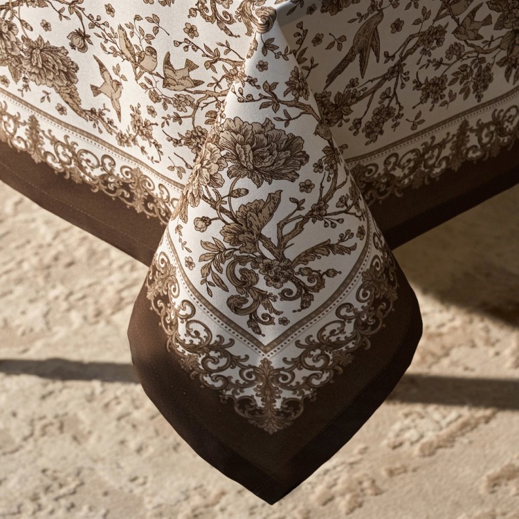 Скатерть "rich garden" 140х300см ,белый ,100% хлопок ,твил с пропиткой Lefard (850-754-22)