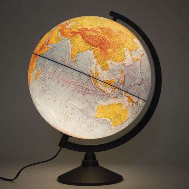 Глобус физический Globen Классик d320 мм с подсветкой К013200017 (1) (66785)
