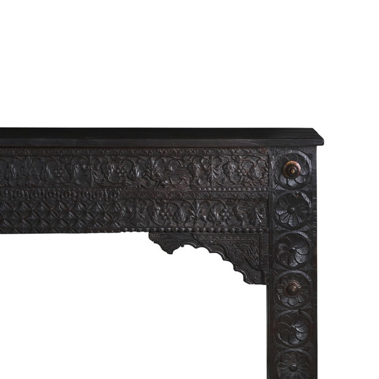 Консоль XIX век, Индия PA14947/3, Тиковое дерево, dark brown, ROOMERS ANTIQUE