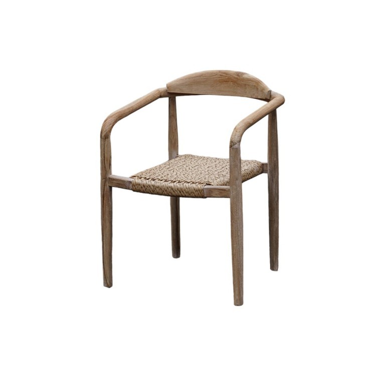 Полукресло CAPRI ARM CHAIR, Тиковое дерево, Natural brown/ivory, ROOMERS FURNITURE