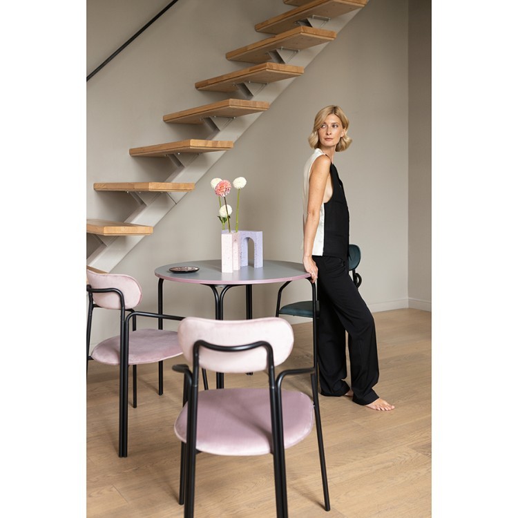 Столик кофейный ror, D50 см, черный/серый/розовый (75281)